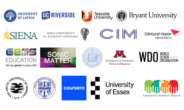 rv university international collaborations logos